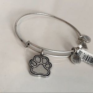 NWT ALEX AND ANI Silver Paw Charm Bracelet